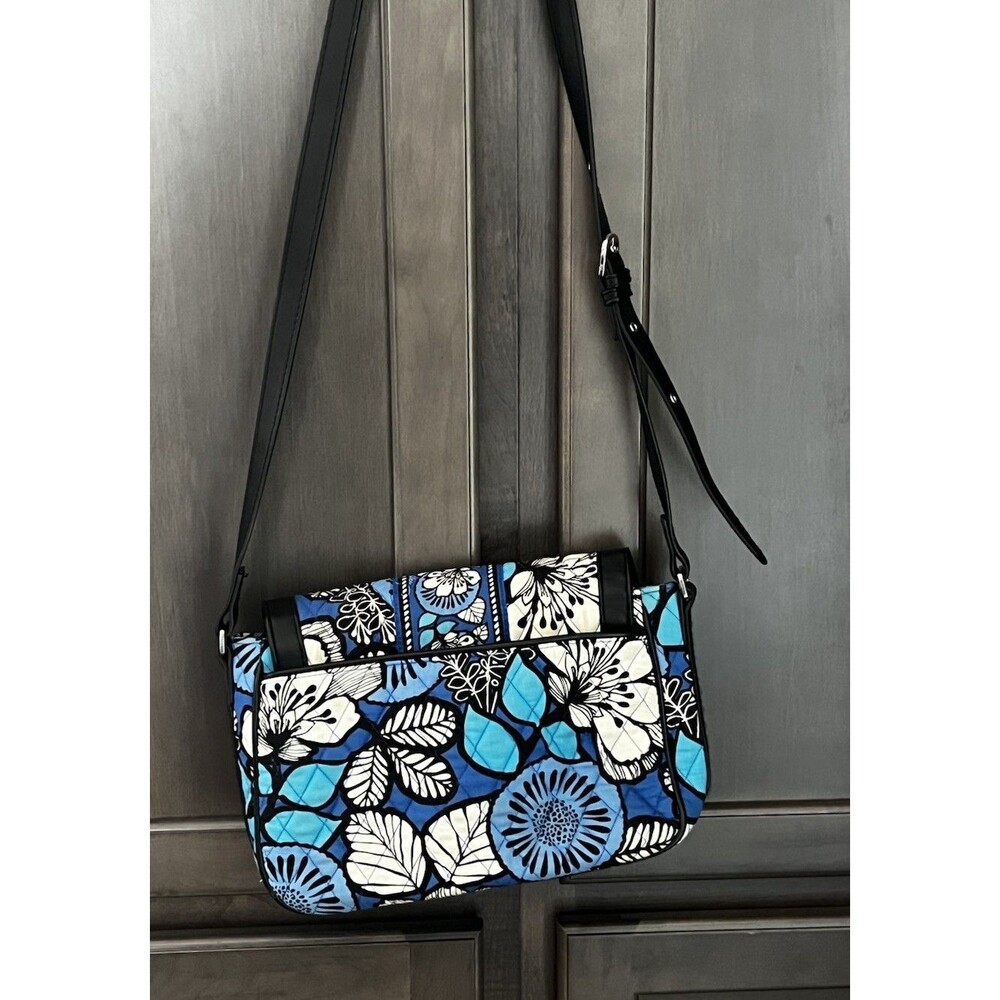Vera Bradley Crosstown Crossbody Purse Blue Bayou Purse Retired - Picture 5 of 12